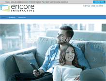 Tablet Screenshot of encoreinteractive.ca